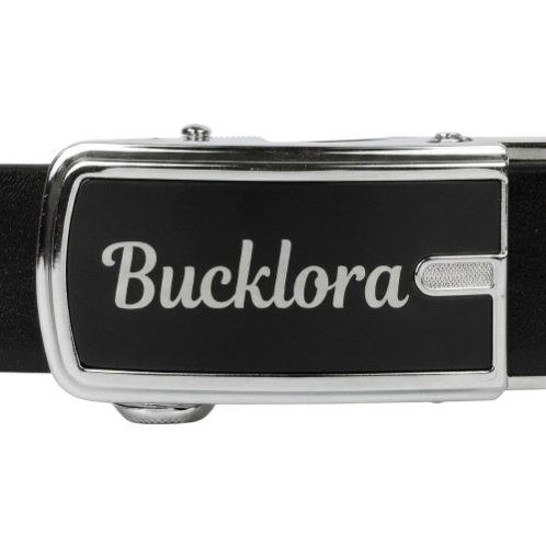 Bucklora Men's Black Classic Buckle Belt